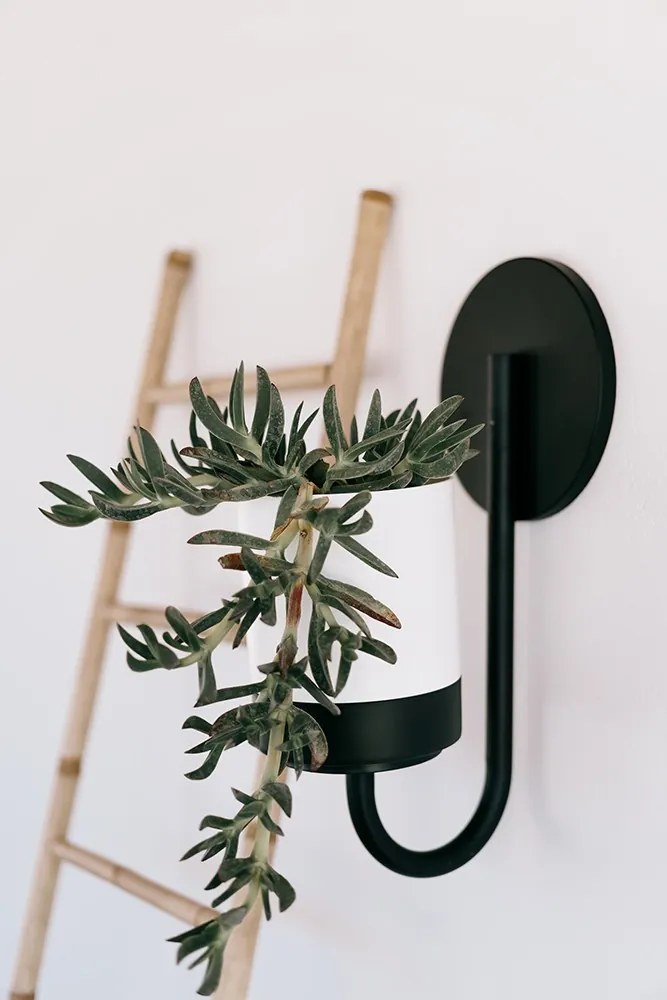 Nástenný kvetináč BLOOMIEXER biely/čierny