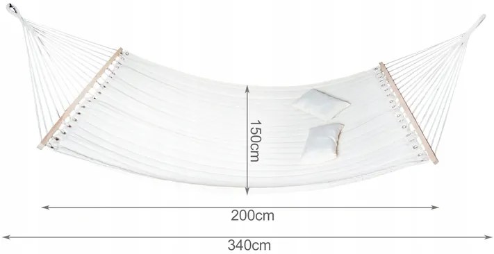 Malatec 10202 Hojdacie Hamaka Chicago 200x150 cm béžová