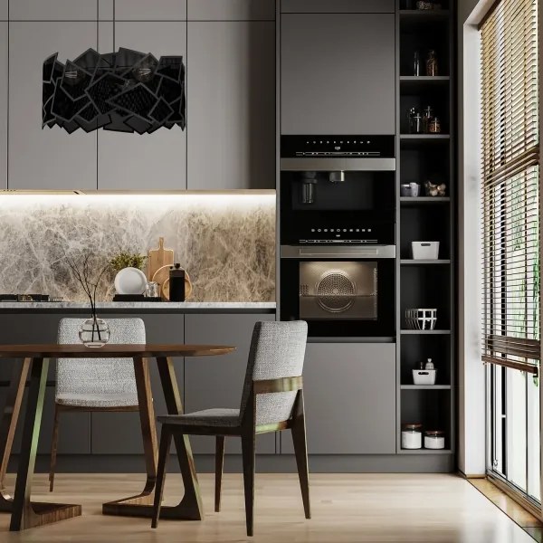 Luster na lanku CAMO 3xE27/15W/230V čierna