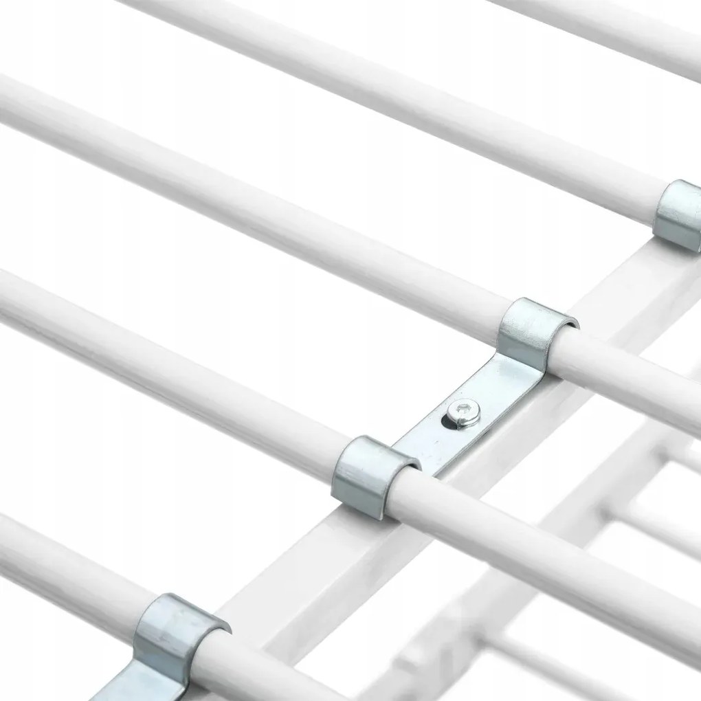 vidaXL Poschodová posteľ biela kovová 90x200 cm manželská