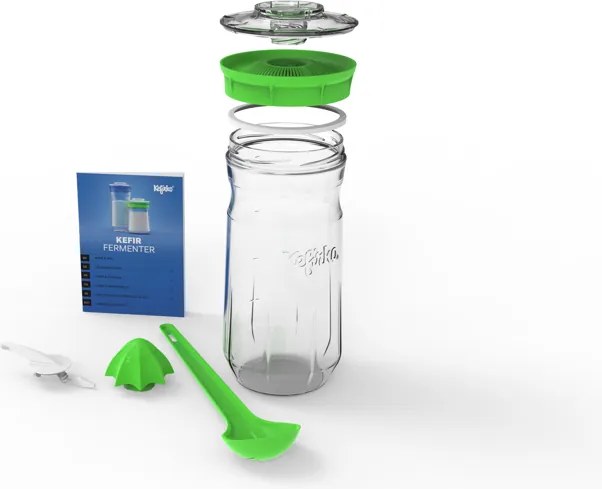Kefirko Kefir fermenter nádoba na výrobu kefíru ružová 1,4 l
