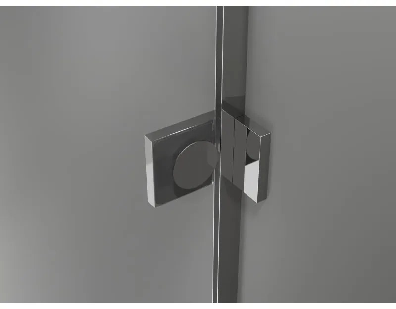 Mexen Lunar T, výklopný sprchový kút pravý 115 x 110 cm, 8mm číre sklo, chrómový profil, 834T-115-110-01-00-P