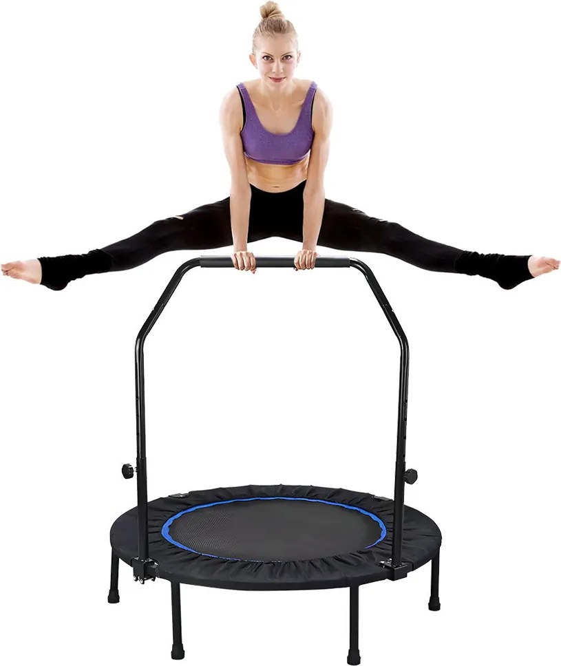 Fitness trampolína s madlom