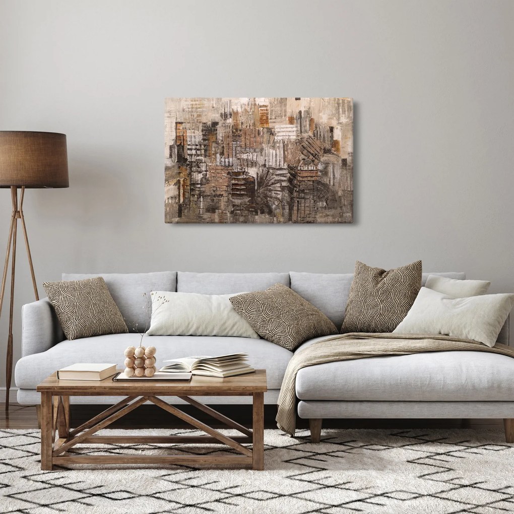 Obraz - Abstrakcia v hnedých tónoch (90x60 cm)