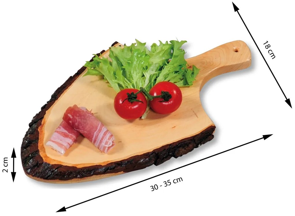 Drevený servírovací podnos Alder, 35x18 cm