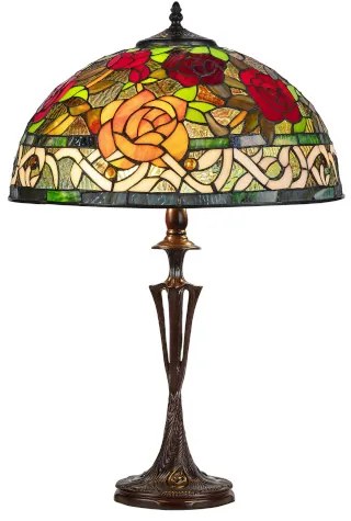 Lampa do obývačky Tiffany vitráž ROSA 501 sklíčok 60*Ø40