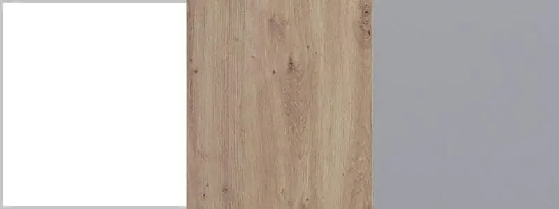 Detská posteľ Rasmus 90x200cm - biela/sivá/dub artisan