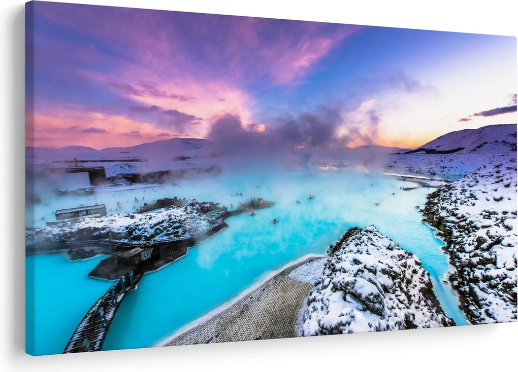 Obraz - Modrá lagúna na Islande (90x60 cm)