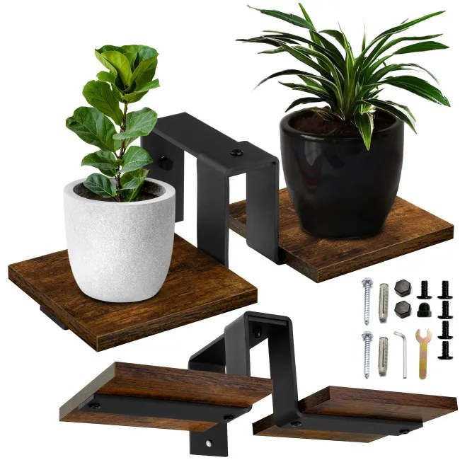 Nástenný stojan na kvety FERNANDO RUSTIC dub