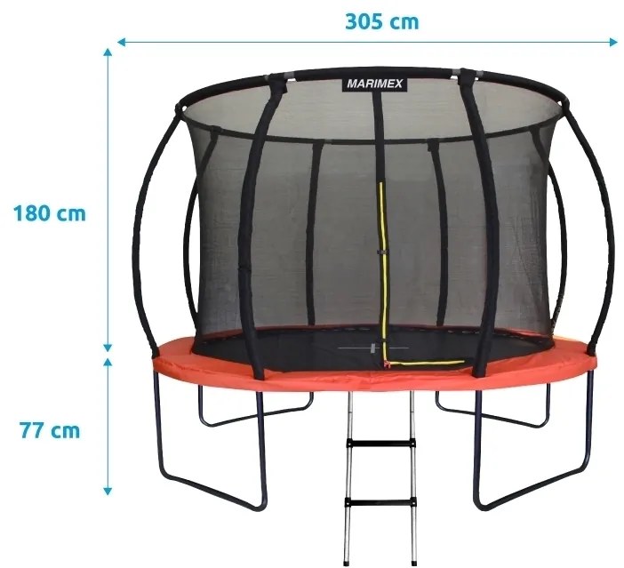 Marimex | Trampolína Marimex Premium 305 cm + vnútorná ochranná sieť + schodíky ZADARMO | 19000111