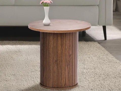 Okrúhly odkladací stolík Seline, 40 cm, dub%