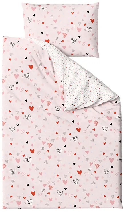 Krepové obliečky do postieľky Renforcé LOVITA ružové Rozmer obliečky: 45 x 65 cm | 90 x 140 cm