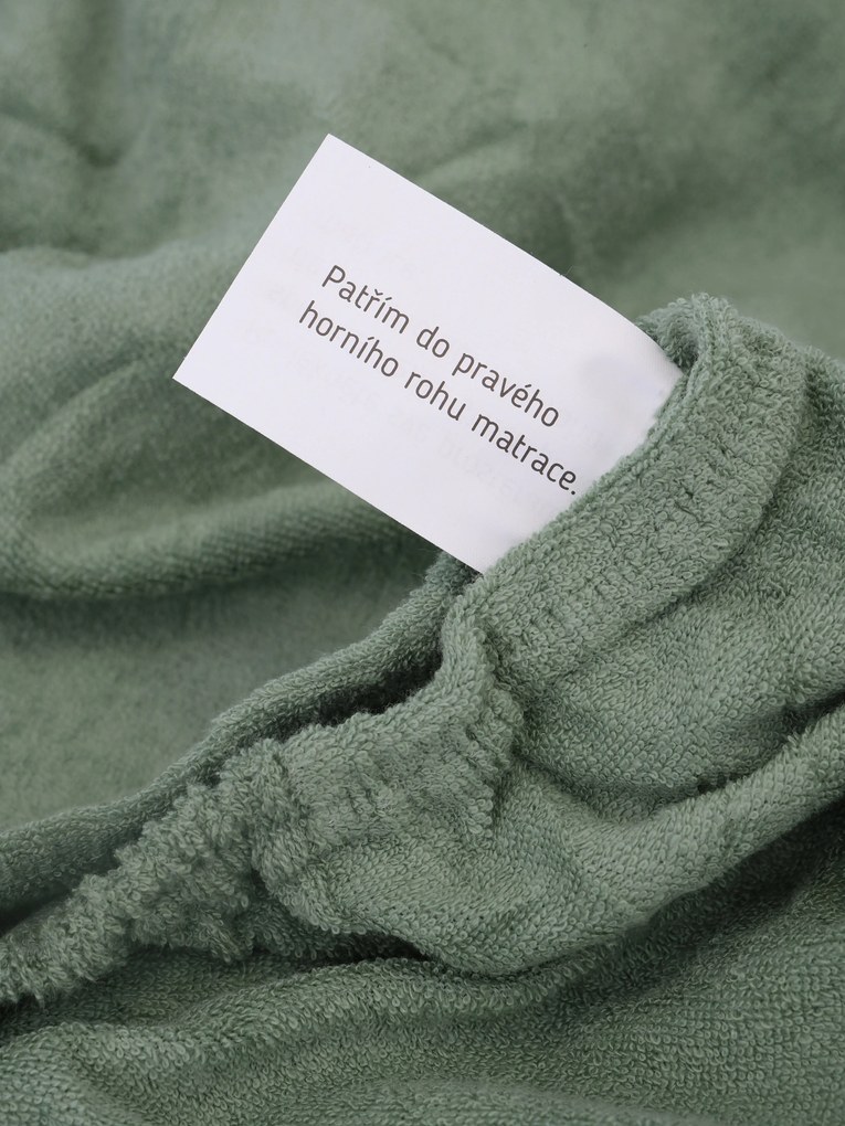 Froté plachta 180 × 200 cm - olivová