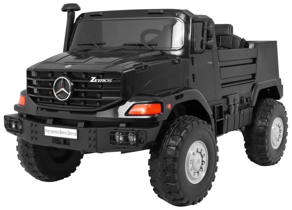 RAMIZ Elektrické autíčko Mercedes Benz Zetros - čierne - 2 x 60W / 12V - 12V/10Ah -2023