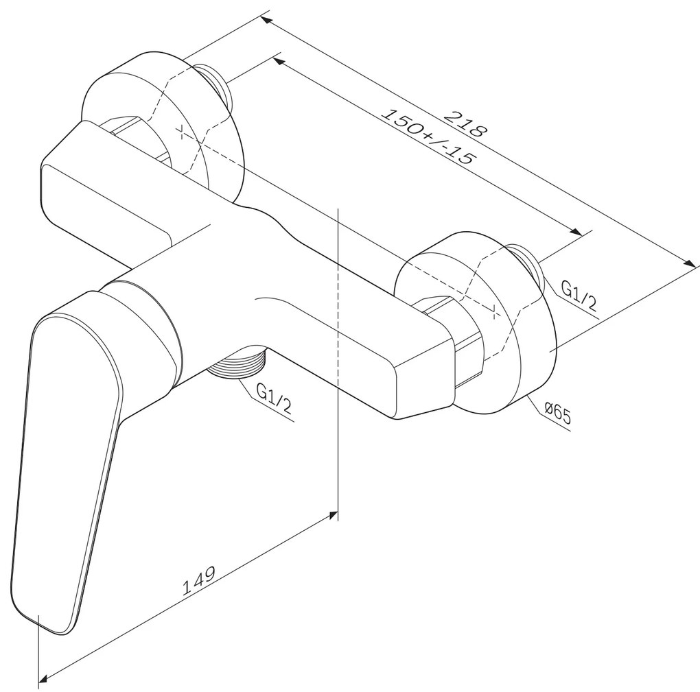 Sprchová batéria AM.PM Hit FTA20022 jednopáková, čierna