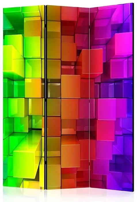 Paraván - Colour jigsaw [Room Dividers] Veľkosť: 135x172, Verzia: Obojstranný
