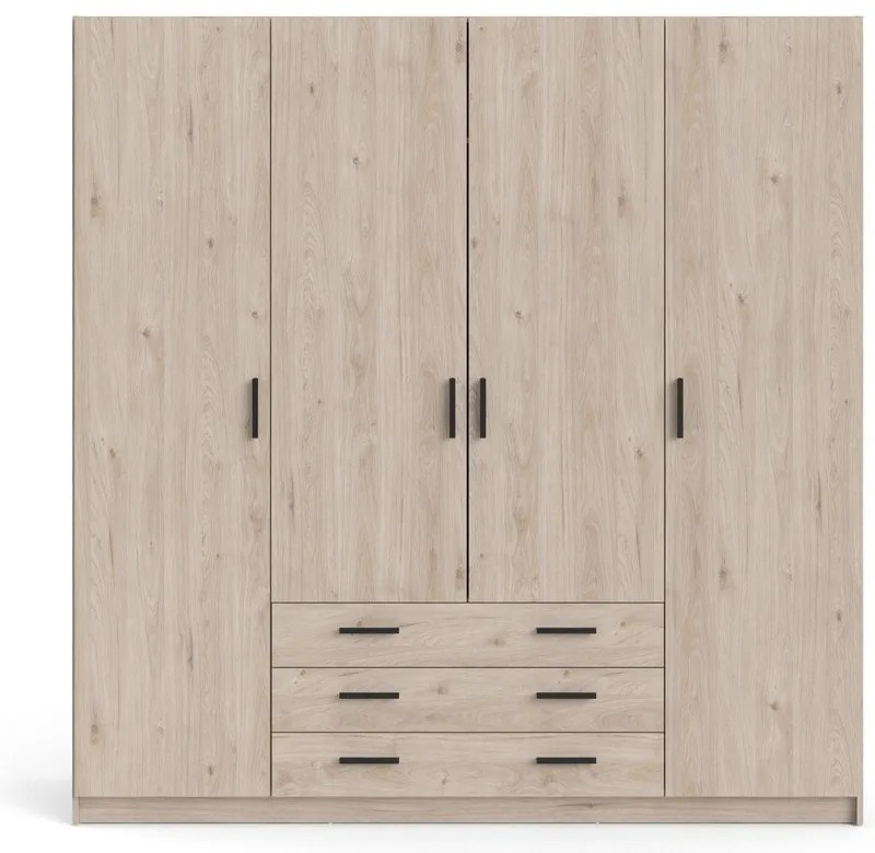 Šatníková skriňa v dekore duba v prírodnej farbe 196x200 cm Sprint – Tvilum
