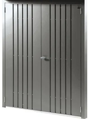 Dverový set pre prístrešok na drevo Biohort WoodStock 150 sivý kremeň metalický