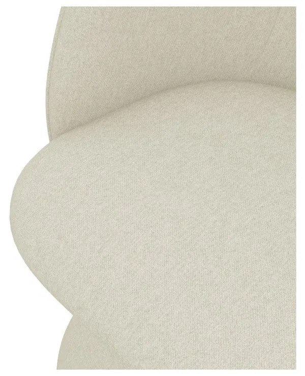 Krémovobiele čalúnené jedálenské kreslo Maia – Makamii