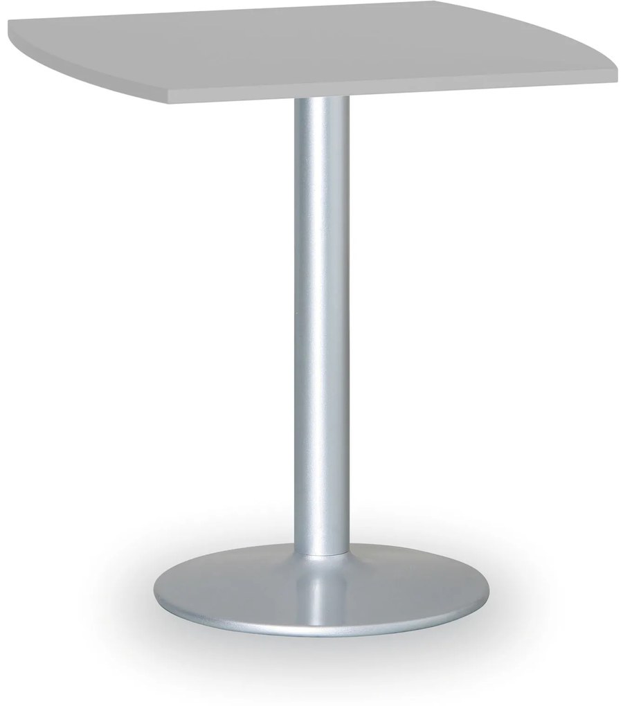 Konferenčný stolík FILIP II, 66x66 cm, sivá podnož, sivá