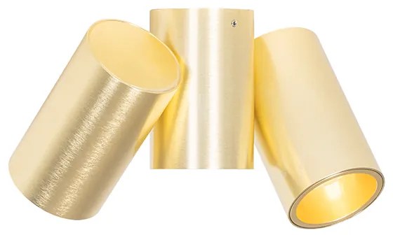 Dizajnové bodové svetlo mosadzné 2-žiarovkové nastaviteľné - Michael