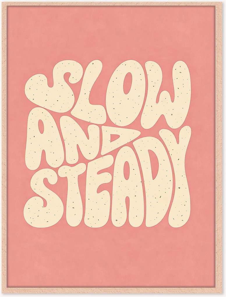 Nástenná dekorácia v ráme Slow & Steady