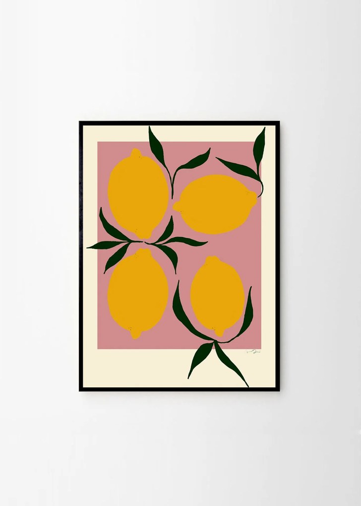 THE POSTER CLUB Autorský plagát Pink Lemon by Anna Mörner 30x40 cm