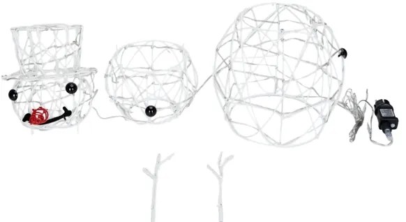 Aigostar-LED Vonkajšia vianočná dekorácia LED/3,6W/31/230V 2700K 60cm IP44 snehuliak