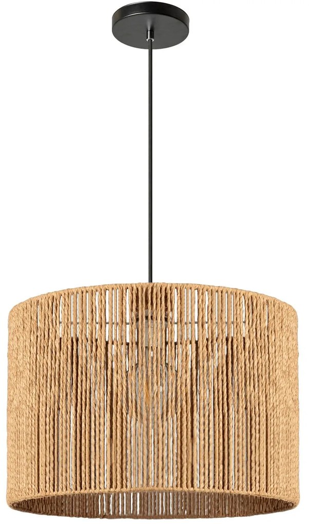 Toolight BOHO, stropné svietidlo s priemerom 40cm 1xE27 APP1325-1CP, čierna-hnedá, OSW-02412
