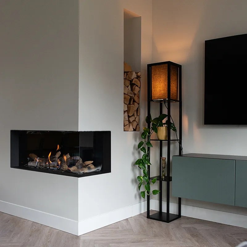 Moderná stojaca lampa čierna - Stojan