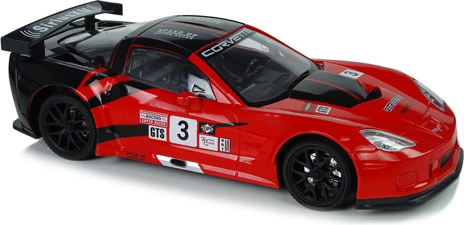 LEAN Toys Závodné športové auto R/C 1:18 Corvette C6.R Red 2.4 G Lights