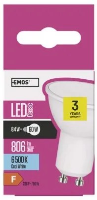 EMOS LED žiarovka CLS MR16, 9W, GU10