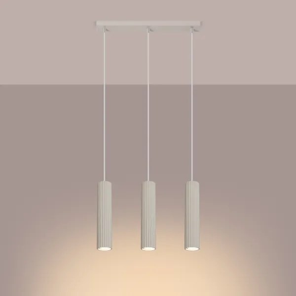 Sollux SL.1594 - Luster na lanku KARBON 3xGU10/10W/230V krémová