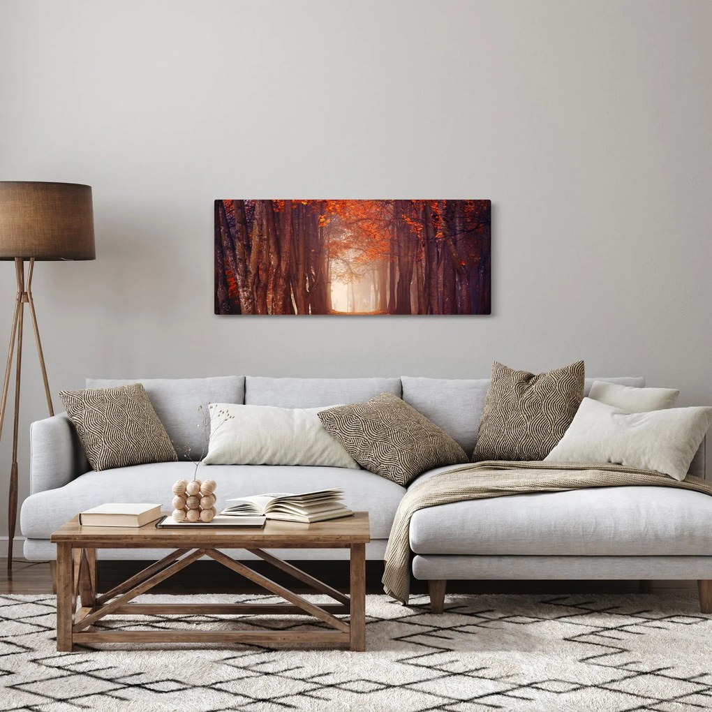 Obraz - Jesenné les (120x50 cm)