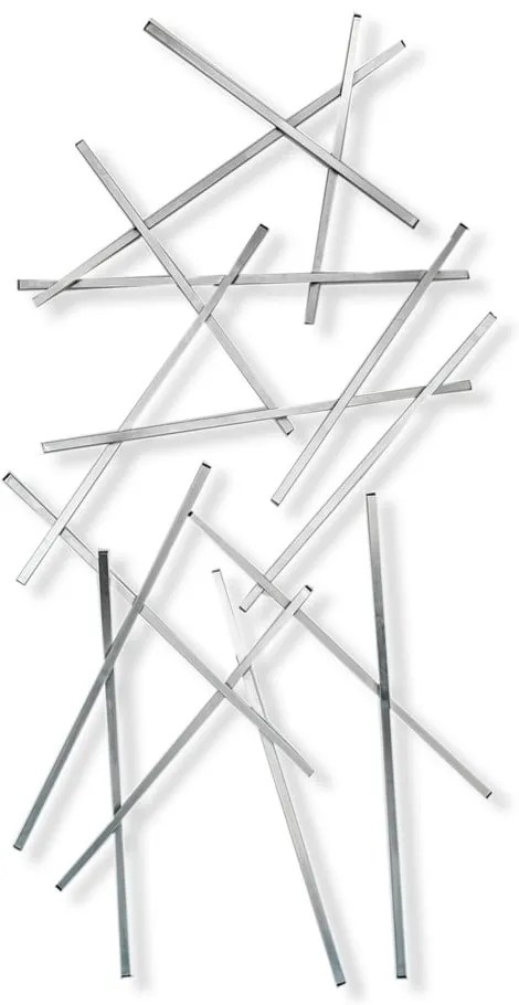 Kovový nástenný vešiak v striebornej farbe 100 cm Matches – Spinder Design