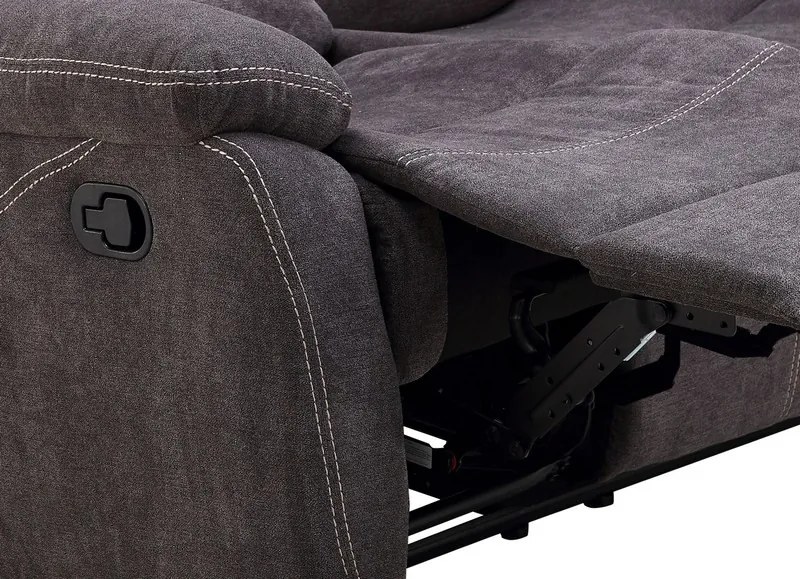 Dvojsedák Fortuna,šedá látka, funkcia polohovanie