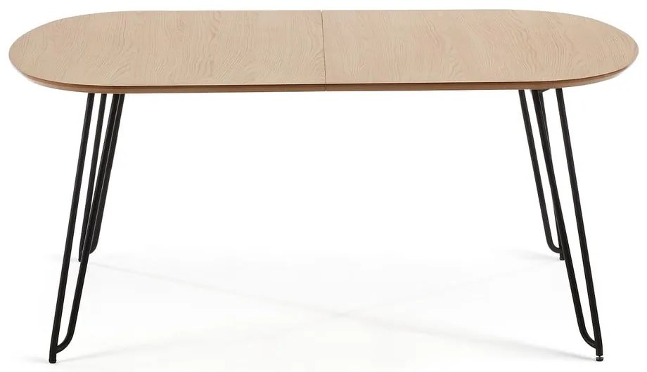 Rozkladací jedálenský stôl v dekore duba v prírodnej farbe 90x140 cm Novac – Kave Home