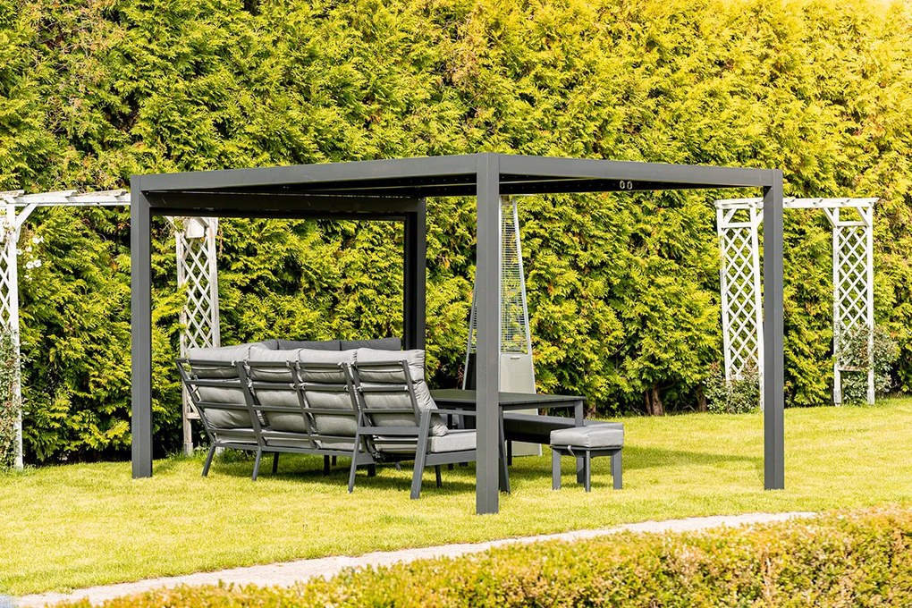 Hliníková pergola Lotan 300x400 cm - čierna