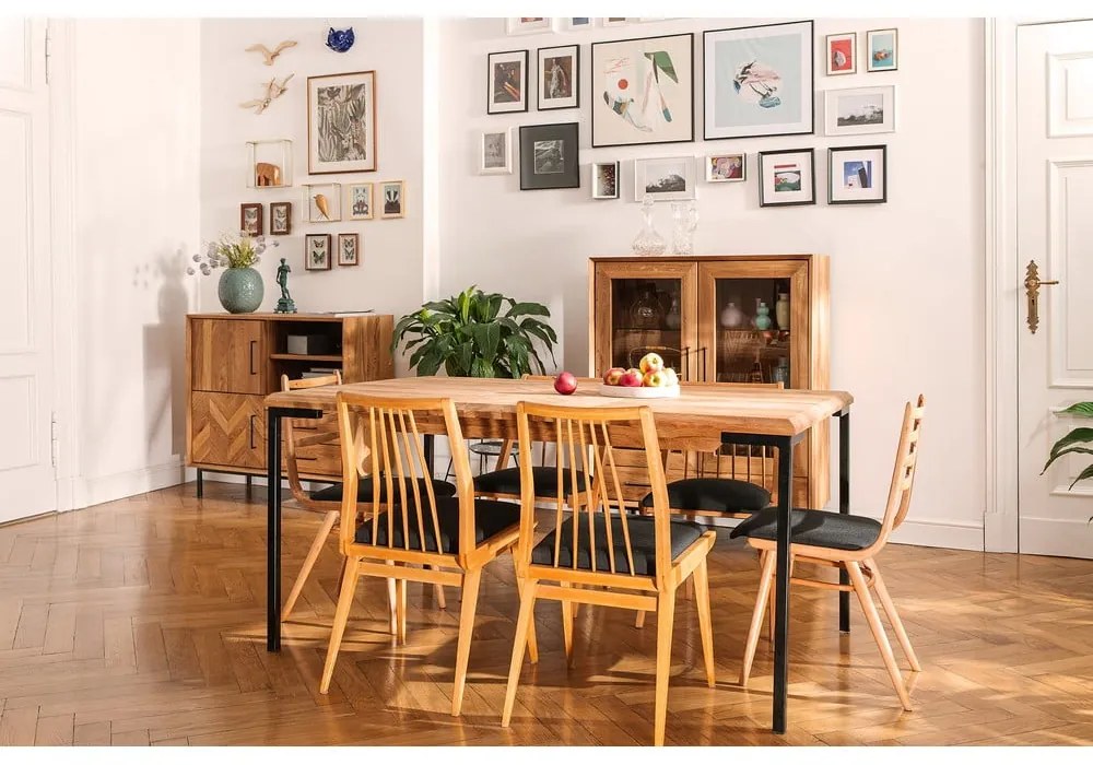 Jedálenský stôl z dubového dreva 90x160 cm Abies - The Beds