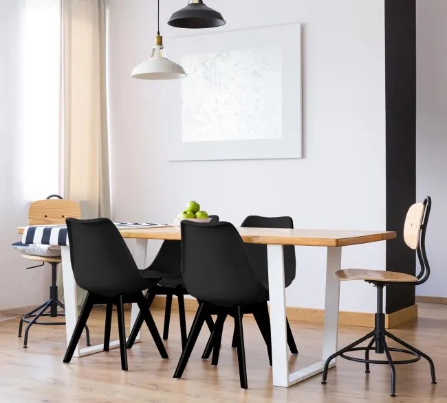Jedálenská stolička NANTES čierna
