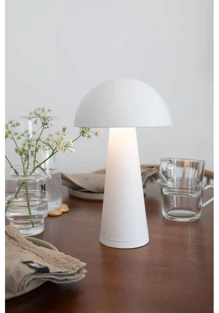 Biela LED stolová lampa (výška 26,5 cm) Fungi – Markslöjd