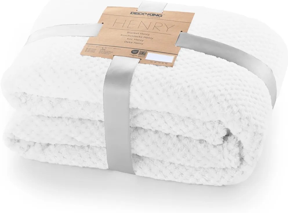 DecoKing Deka z mikrovlákna HENRY 150x200 cm Barva: WHITE/bílá
