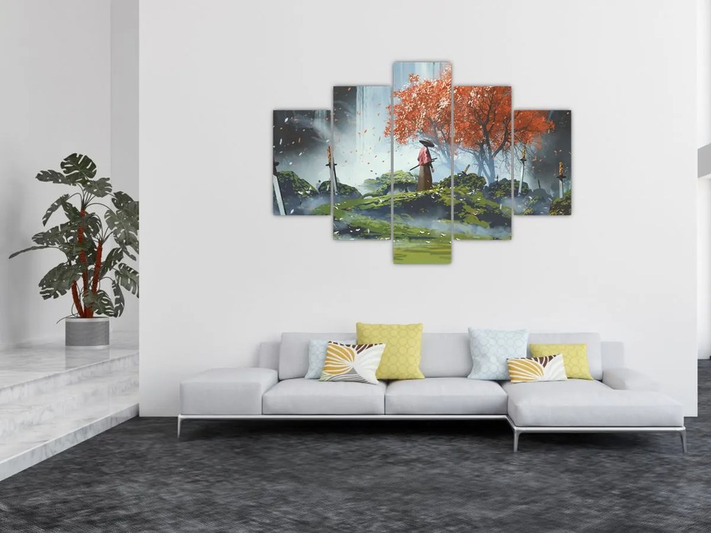 Obraz - Ilustrácie záhrady mečov (150x105 cm)