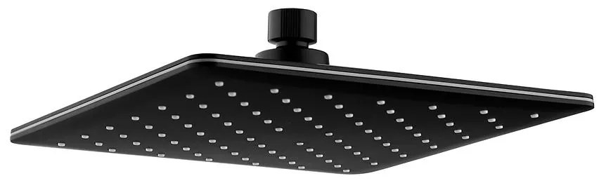 Dažďová hlavica sprchy štvorcová Mito čierna 25 cm