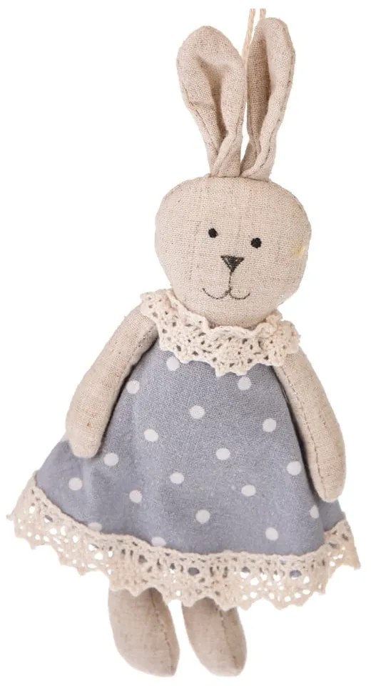 Súprava 2 sivých veľkonočných dekorácií Dakls Ms. Bunny