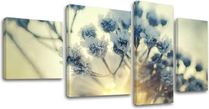 Obraz na stenu 4 dielny KVETY KV068E40 - 90x50 cm