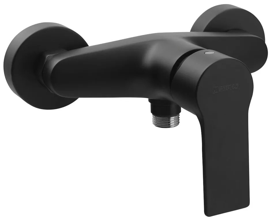 Matne čierna nástenná sprchová batéria (1 výstup) Pax – Sapho