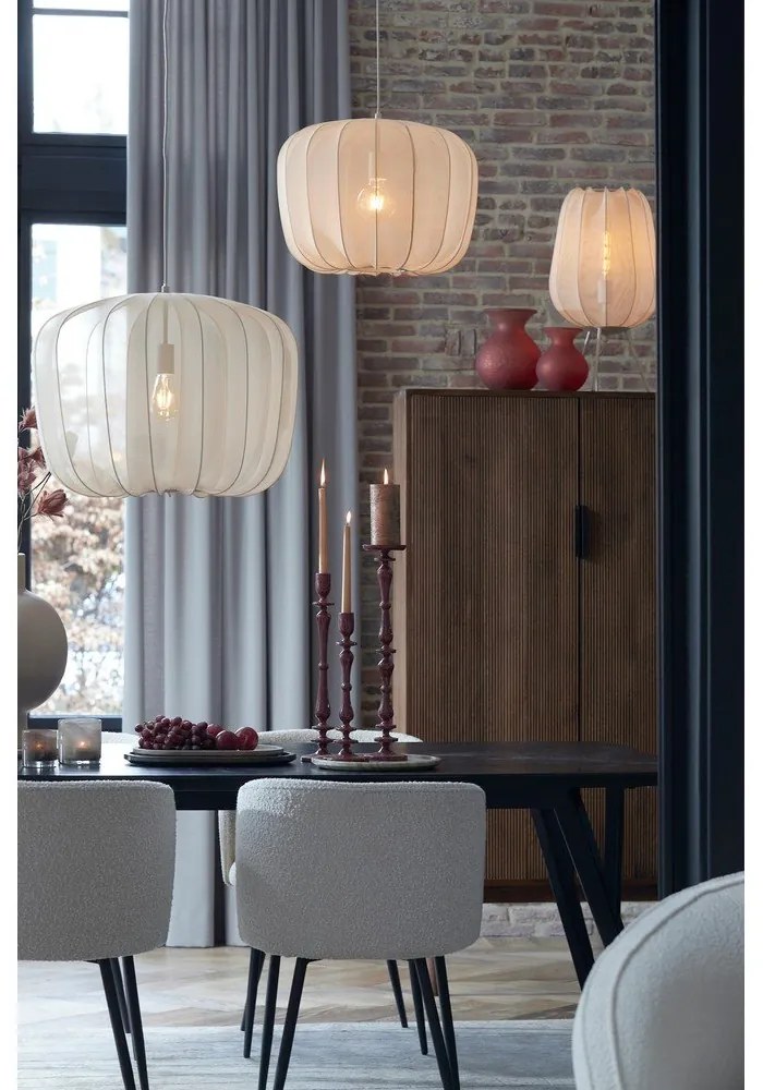 Krémová stolová lampa (výška 60 cm) Plumeria - Light & Living