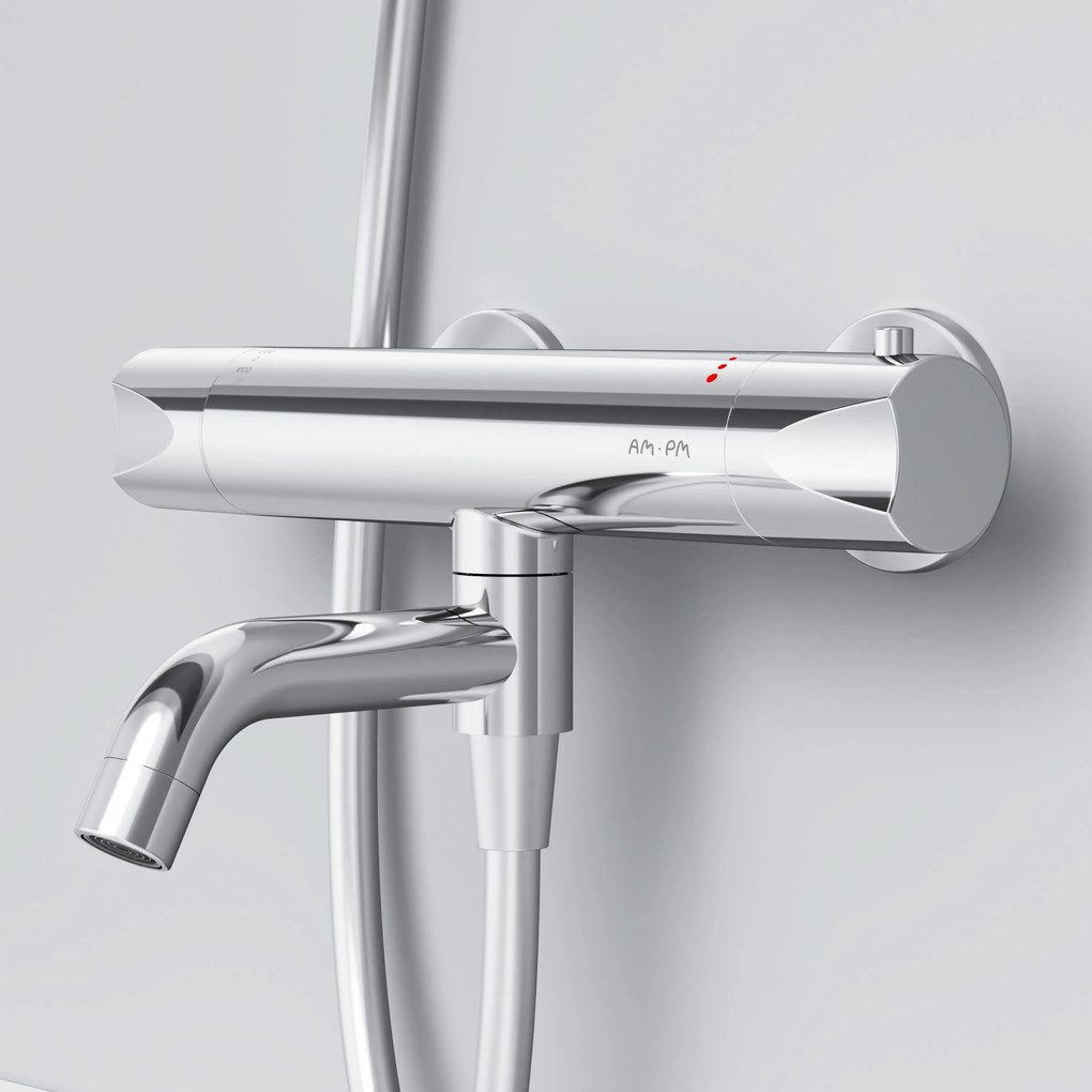 Vaňová a sprchová batéria AM.PM Hit FTA50000 termostat, chróm