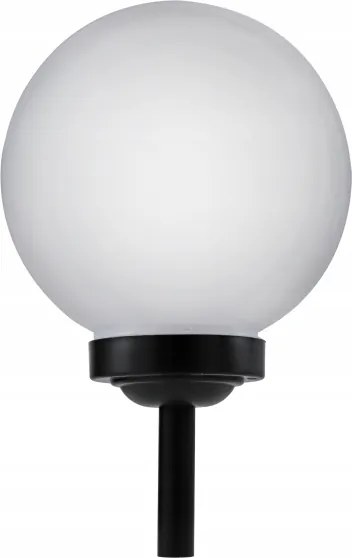 LED solárna lampa LED/1,2V 6500K 200 mAh pr. 25 cm IP44 biela/čierna
